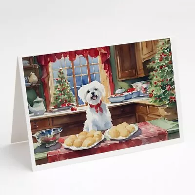 Maltese Christmas Cookies Greeting Cards Pack Of 8 • $16.99