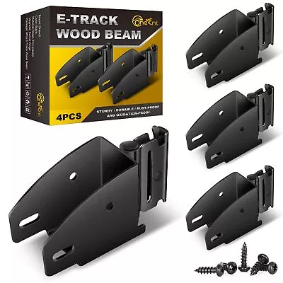 4 Pack E-Track Wood Beam End Socket Shelf Brackets |E Track Accessories For E... • $57.41