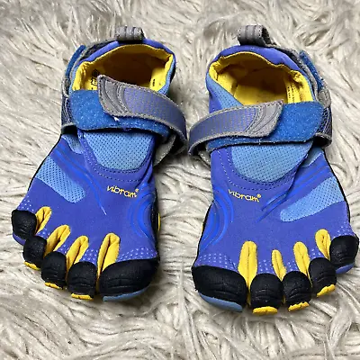 Vibram Womens Size 37   EU Fivefingers W3664 Blue/Yellow/Grey Sneaker • $29