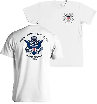 US Coast Guard Flag USCG Seal Front And Back Shirt - NEW • $19.99