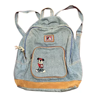 Disney Mickey Mouse Hip Hop Gear Denim Backpack Unlimited JeanRARE Vintage 90s  • $49.98
