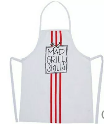 Unisex Women Men Printed Patio Grilling BBQ Lightweight Linen Cooking Full Apron • $9.99