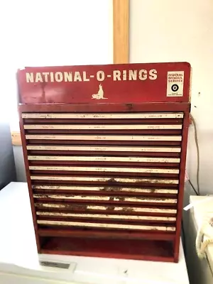 Vintage Advertising Parts Display Cabinet 13 Drawer Federal Mogul • $95