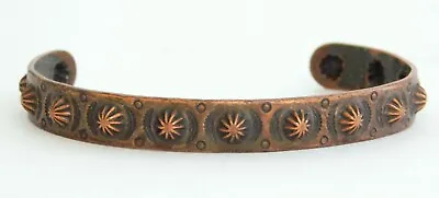 Vintage Signed Bell Trading Post Copper Starburst Cuff Bracelet • $15