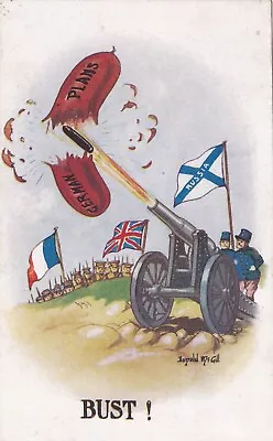 WW1 Inter-Art Postcard Anti-German Patriotic Propaganda Donald McGill 1914 1918 • £4