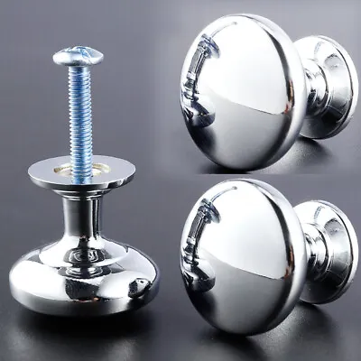 8/16/30 Pcs Chrome Stainless Door Knobs Handles Cupboard Drawer Cabinet Kitchen • £9.59