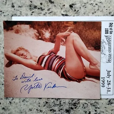 Yvette Vickers SIGNED Photo Movie TV Actress Giant Leeches 50 Foot Woman Sexy! • $44