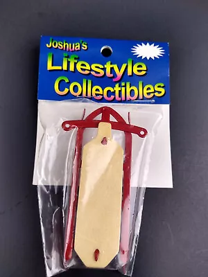 Dollhouse Miniature Red Sled Winter Christmas  By Joshua's Lifestyle Collectible • $7.20
