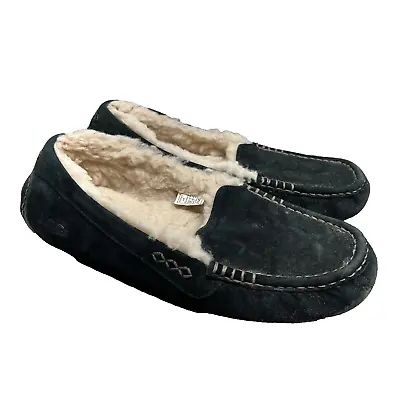 UGG Australia Ansley Moccasin Black Women's Slippers 3312-BLK Size 10 • $35.07