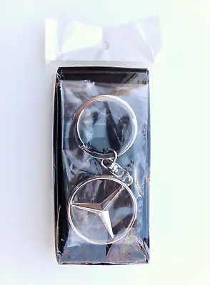 Mercedes Benz Keychain Sealed Metal Silver Tone Keyring Gift Box NIB USA SELLER • $10.49