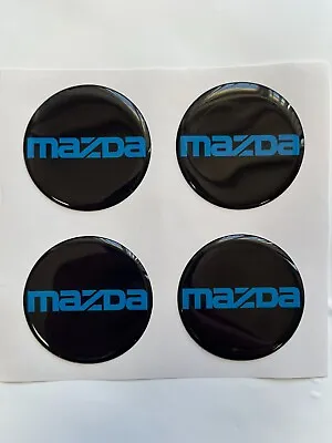 Set Of 4 Pcs Mazda Center Wheel Cap Stickers Decal Rims Emblem Logo Gas Tank • $14