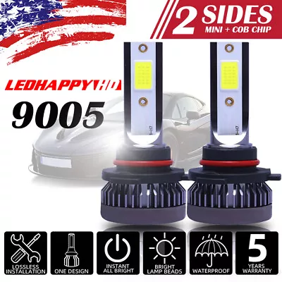 2PCS Mini 9005 HB3 LED Headlight Bulbs 120W 26000LM High Low Beam Conversion Kit • $9.99