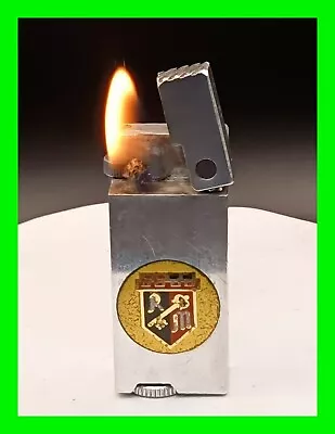 Vintage Ad Petrol Lighter Enamel Badge - City Tire Co. Springfield Mass. Working • $49.99