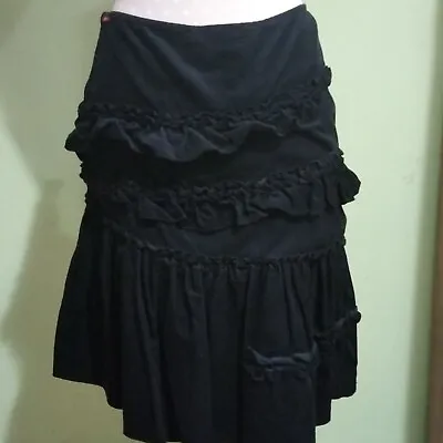 Jackpot Women's Black Velvet Skirt Size 10  • £8