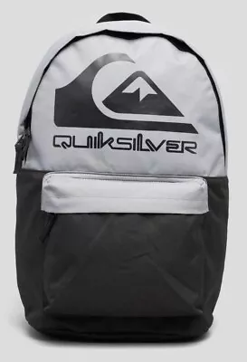 Quiksilver Poster Logo 26L Backpack School/Work/Gym Black-Grey FREE SHIPPING • £30.96