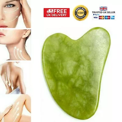 £2.85 • Buy Jade Gua Sha Board Facial Body Massage Chinese Medicine Natural Scraping Tool UK
