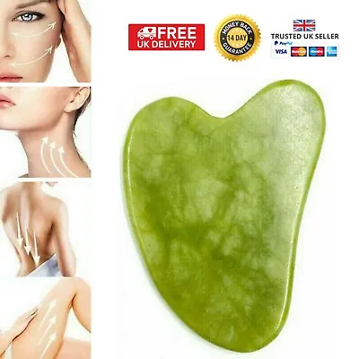 Jade Gua Sha Board Facial Body Massage Chinese Medicine Natural Scraping Tool UK • £2.75