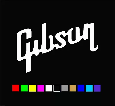 GIBSON Guitar Logo Vinyl Decal Die Cut Sticker • $2.99