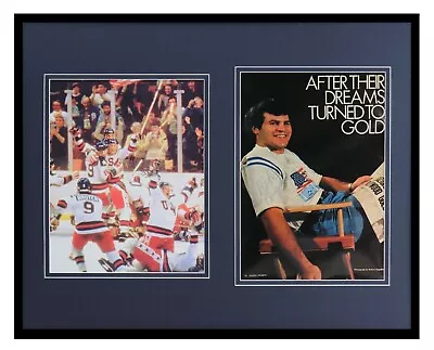 Mike Eruzione Signed Framed 16x20 Photo Set JSA 1980 Miracle On Ice Team USA • $149.99