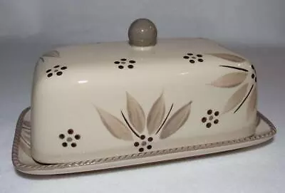 New Temp-tations Temptations Old World Butter Dish Floral Handpainted By Tara • $50.59