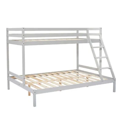 £169.99 • Buy Triple Double Sleeper Bunk Bed Frame Wooden Slatted 3FT & 4FT6 Bed With Stair