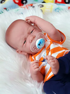 Baby Real Boy Reborn Doll Preemie Berenguer 15  Newborn Soft Vinyl Life Like   • $169.20