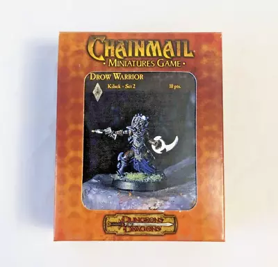 D&D CHAINMAIL Miniature War Game DROW WARRIOR Metal Mini WOTC OOP • $12.75