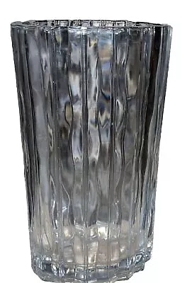 Waterford Marquis Glass Rippled Vase Crystal Hand Cut 8 1/2 “ Tall Etched Name • $35