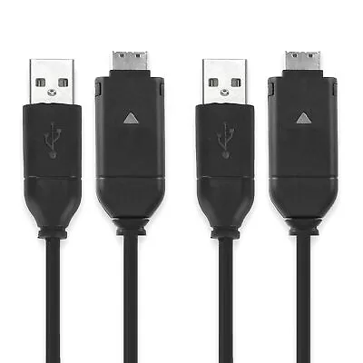 2x Camera USB Cable Samsung ES74 ST510 ST700 L210 M100 ST67 ST90 CL80 Black • £18.90