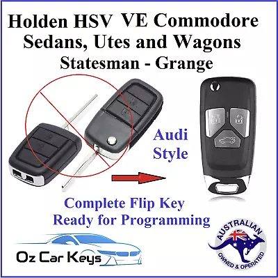 Hsv Holden Ve Commodore Omega Ss Sv6 Calais Wm Statesman Grange  Remote Flip Key • $46