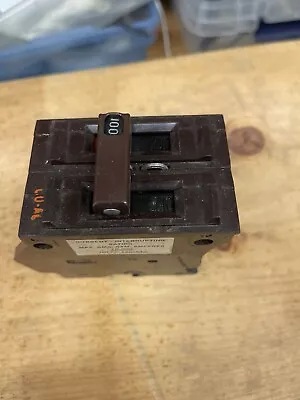 Wadsworth 100 Amp 2 Pole Type C Circuit Breaker Main 120/240VAC 100A *CHIPPED • $90