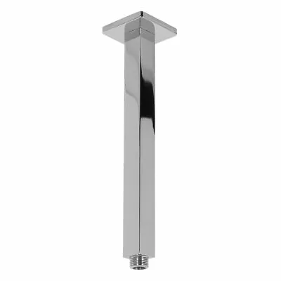 Brass Fixed Square Bathroom Shower Arm Chrome Plate Ceiling Mounted - 300mm • £24.97