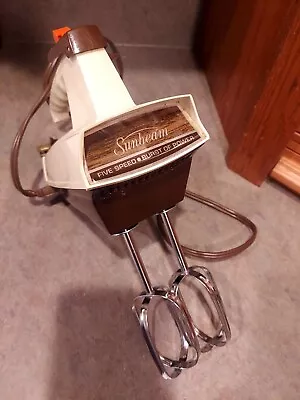 Vintage Sunbeam Heavy Duty Burst Of Power Mixmaster Electric Hand Mixer 5 Speed • $24.95