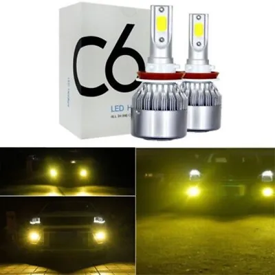 H11 H8 LED Bright Foglight Bulb Golden Yellow Fog Lamp Beam 4000LM 3000K • $21.38
