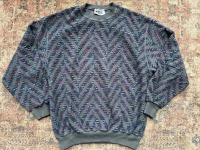 Vintage Missoni Sport Men’s Sweater LRG Zig Zag Multicolor Crewneck Italy • $95