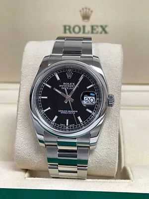 Rolex Datejust 36mm Smooth 116200 Black Complete + Warranty • $6995