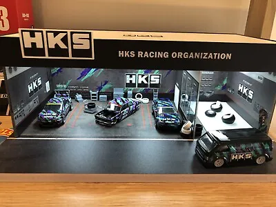 1:64 HKS DIORAMA + Hot Wheels HKS R32 R33 + Mbk Van + Mini Gt Dato 510! Read Des • $259.99