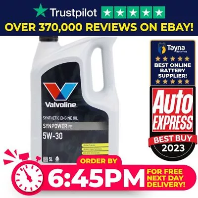 Valvoline SYNPOWER FE 5W-30 A1/B1 A5/B5 Synthetic Engine Oil 5L • £35.12