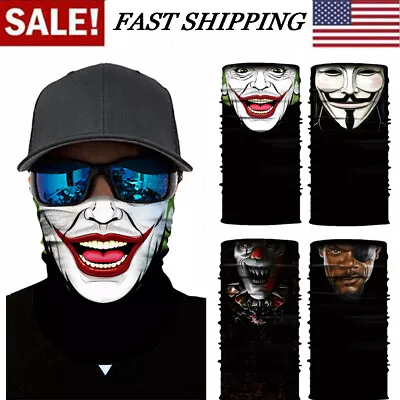 Motorcycle Cycling Neck Gaiter Scarf Half Face Mask Tube Bandana Ski Headband US • $4.49