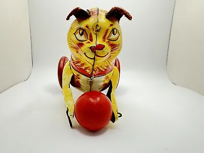 Marx Tin Lithographed Wind-up Toy Cat W/Leather Ears - Works • $39.99