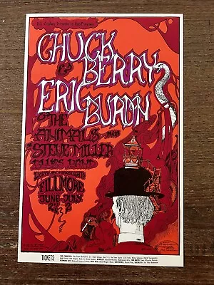 Chuck Berry Poster BG70 Fillmore 1967 Eric Burdon Animals Irons Vintage  Graham • $399.99