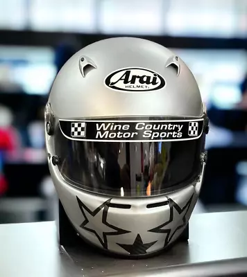 Arai GP-5W Snell 5A Full Face Motorcycle Helmet Size L Silver • $395
