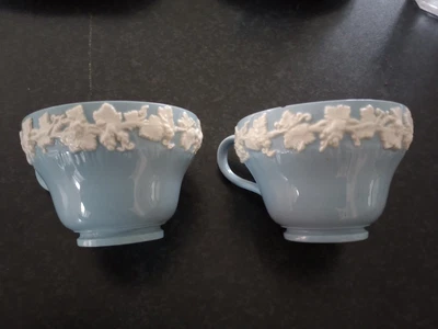 £20 • Buy  Wedgwood Barlaston Etruria Embossed Queensware X 2 Shell Edge Tea Cups
