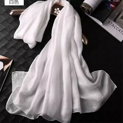 Elegant Maxi High Quality Satin Silk Wrap Hijab Scarf Cape Sarong Shawl • $7.49