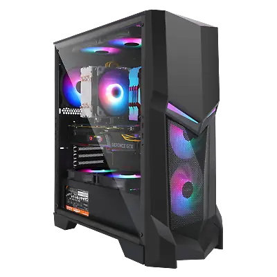 £49.95 • Buy Pc Gaming Atx Case Mesh Tower With 3 X Fitted Argb Fans Usb 3 Ionz Kz12 