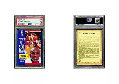 PSA 7 MICHAEL JORDAN 1991 FLEER Card #211 • $5