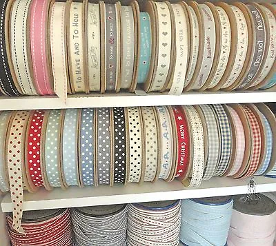 East Of India Ribbon Gingham/spots/stripes Design 99p Per Metre  • £0.99