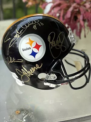 Steel Curtain Autographed Steelers Full Size Riddell Replica Helmet  • $450