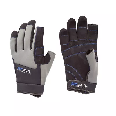 Gul Winter Three Finger Junior Sailing Glove 2023 - Black/Charcoal • £12.80