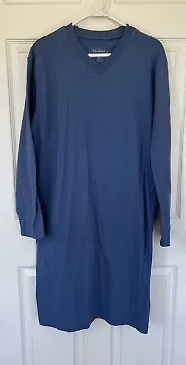 Woman The Vermont Country Store Dress Long Sleeve Cotton Blue Medium  • $22